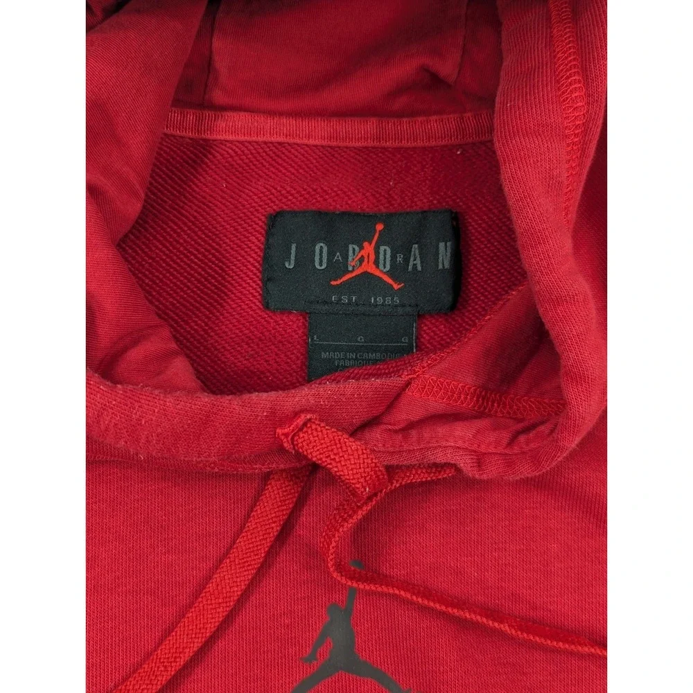 Vintage Nike Air Jordan Jumpman Hoodie‎ Red Mens Size Large Sweater Streetwear